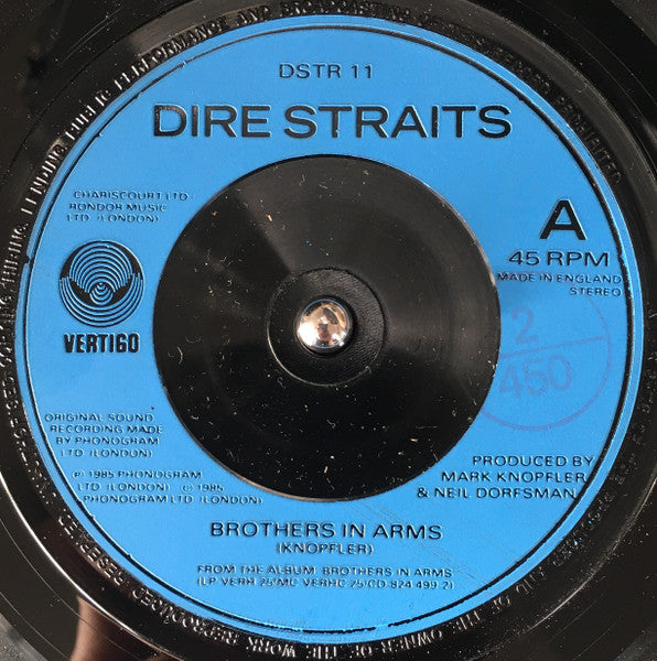 Dire Straits : Brothers In Arms (7", Single, Blu)