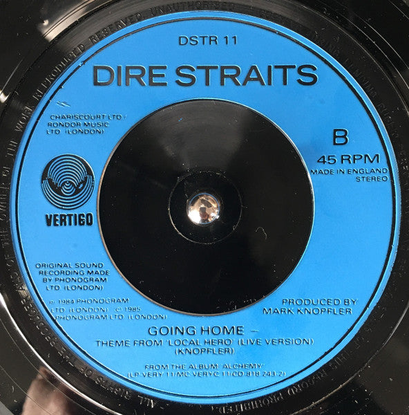 Dire Straits : Brothers In Arms (7", Single, Blu)