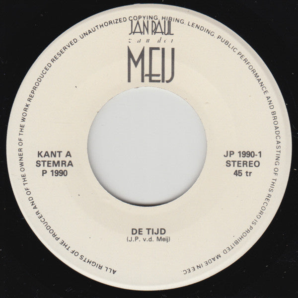 Jan-Paul van der Meij : De Tijd (7", Single)