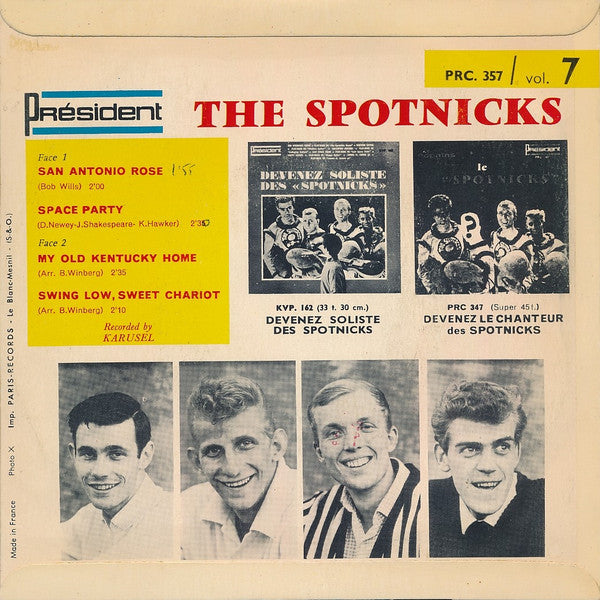 The Spotnicks : The Spotnicks Touring France (7", EP)