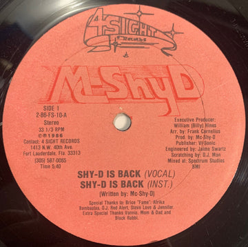 MC Shy D : Shy-D Is Back (12")