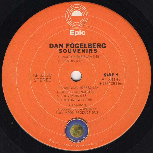米LP Dan Fogelberg Souvenirs FRM33137 Friday Music /00260 Dan Fogelberg Souvenirs 1974 Vinyl LP Record PE33137 | eBay