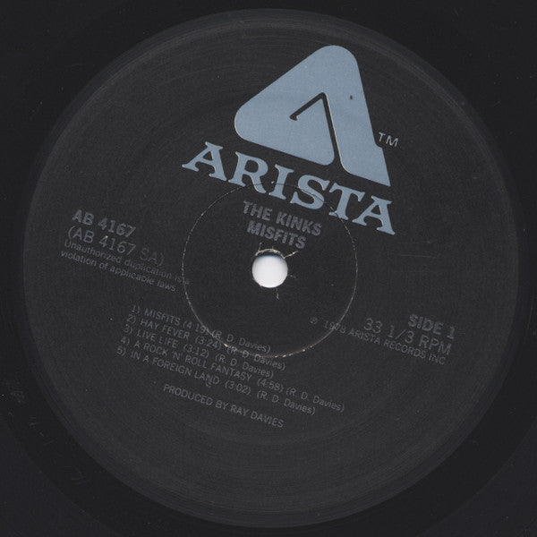 The Kinks : Misfits (LP, Album, PRC)