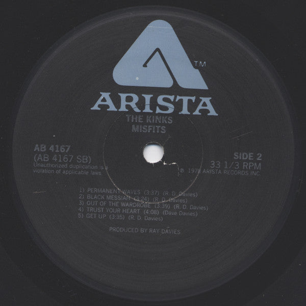 The Kinks : Misfits (LP, Album, PRC)