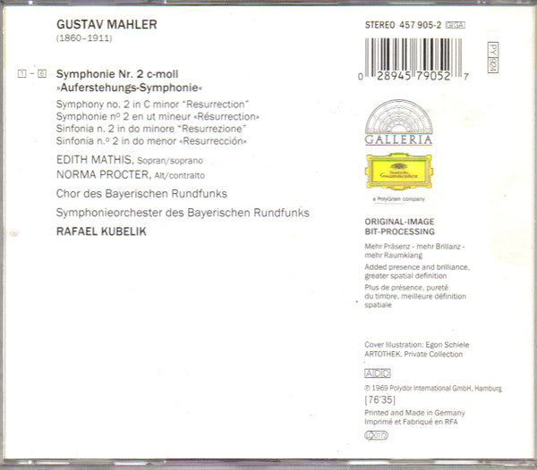 Gustav Mahler, Edith Mathis, Norma Procter, Symphonie-Orchester Des Bayerischen Rundfunks, Rafael Kubelik : Symphonie No. 2  (CD, Album, RE, RM)