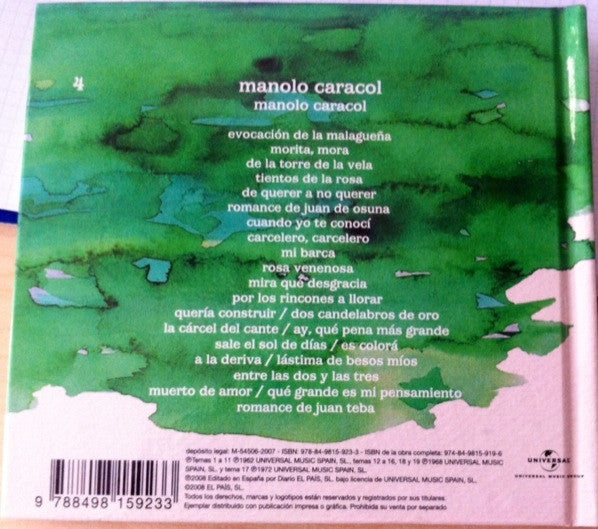 Manolo Caracol : Manolo Caracol (CD, Comp, Ltd, Boo)
