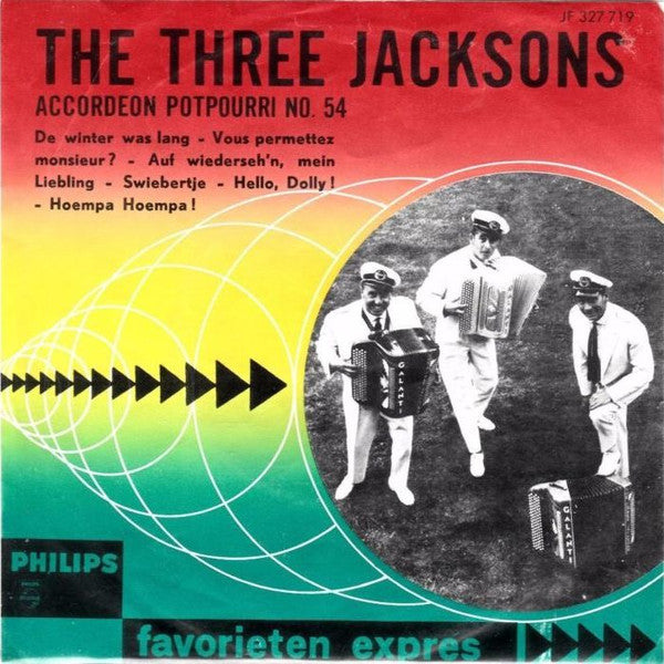 The 3 Jacksons : Accordeon Potpourri No. 54 (7", Single, Mono, Red)