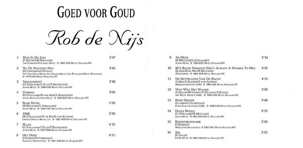Rob de Nijs : Goed Voor Goud (CD, Comp)