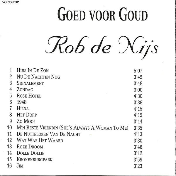 Rob de Nijs : Goed Voor Goud (CD, Comp)