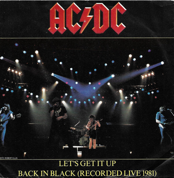 AC/DC : Let's Get It Up / Back In Black (Recorded Live 1981) (7", Single)