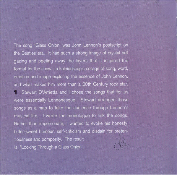 John Waters (4) : Looking Through A Glass Onion (John Lennon In Word And Music) (CD, Album)