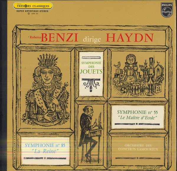 Roberto Benzi dirige Joseph Haydn / Orchestre Des Concerts Lamoureux : Symphonies Nos. 55 &  85 / Symphonie Des Jouets (LP)