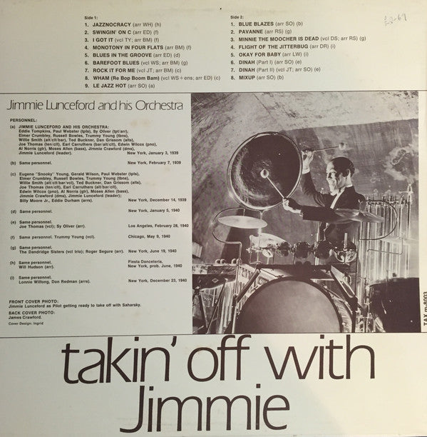 Jimmie Lunceford And His Orchestra : Takin' Off With Jimmie (LP, Comp)