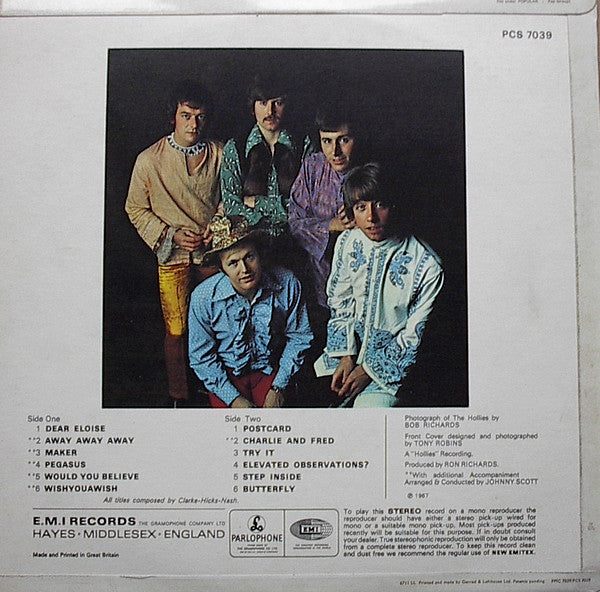 The Hollies : Butterfly (LP, Album)