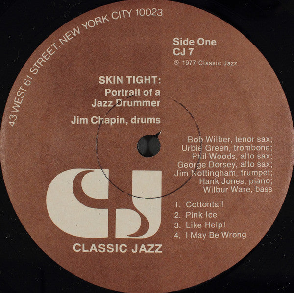 Jim Chapin : Profile Of A Jazz Drummer: Skin Tight (LP)