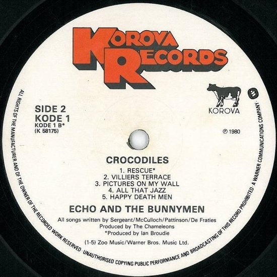 Echo And The Bunnymen* : Crocodiles (LP, Album + 7", Single)