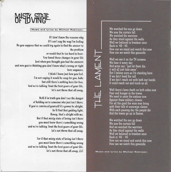 Michael Robinson (10) : Table For One (CD, Album)