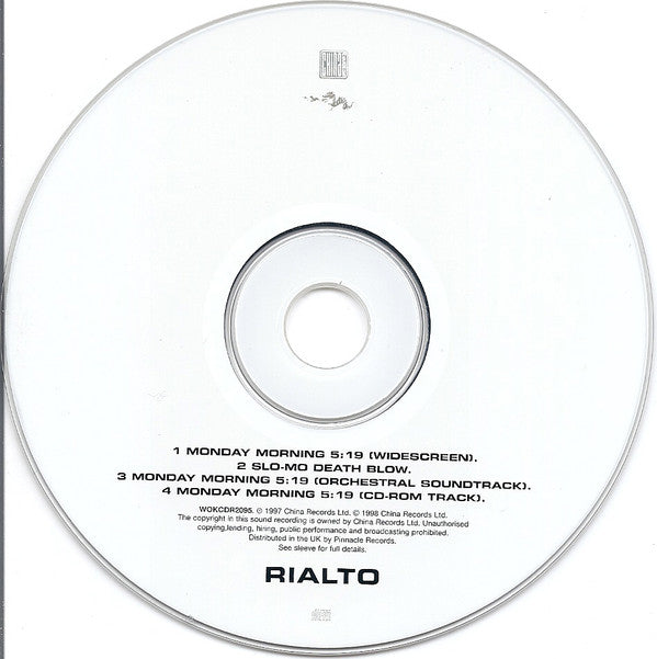 Rialto : Monday Morning 5:19 (Widescreen) (CD, Single, Enh, CD2)