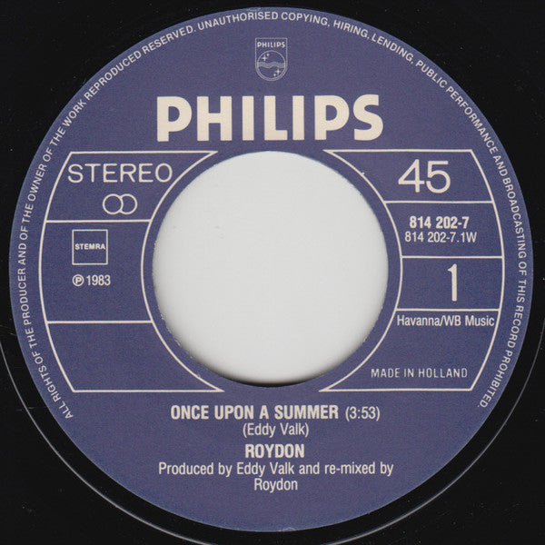 Roydon : Once Upon A Summer (7", Single)