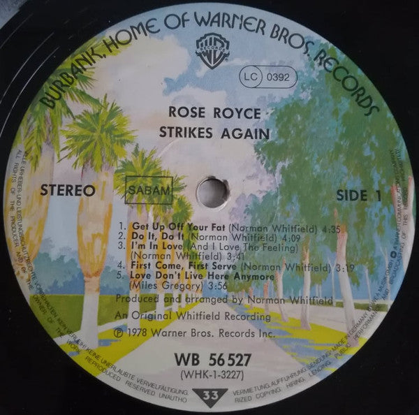 Rose Royce : Strikes Again (LP, Album, Emb)