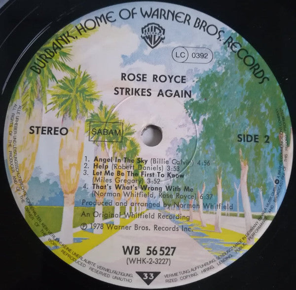 Rose Royce : Strikes Again (LP, Album, Emb)