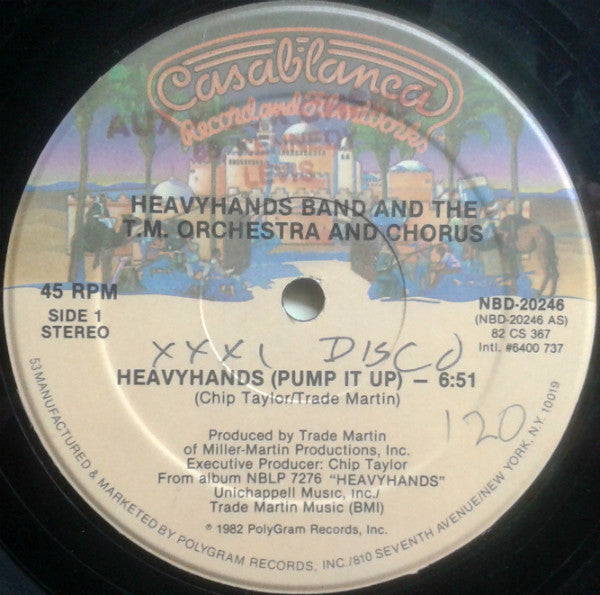 Heavyhands Band And T.M. Orchestra And Chorus : Heavyhands (Pump It Up) (12")