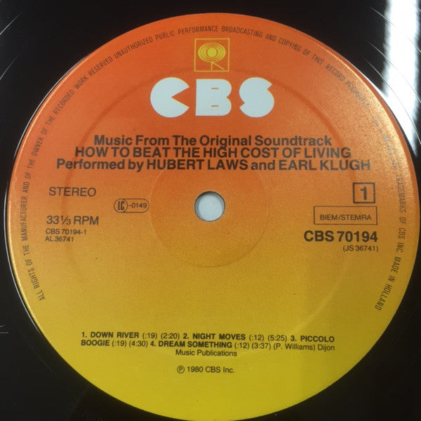 Hubert Laws And Earl Klugh : (Music From The Original Soundtrack) How To Beat The High Cost Of Living (LP, Album)