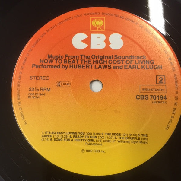 Hubert Laws And Earl Klugh : (Music From The Original Soundtrack) How To Beat The High Cost Of Living (LP, Album)