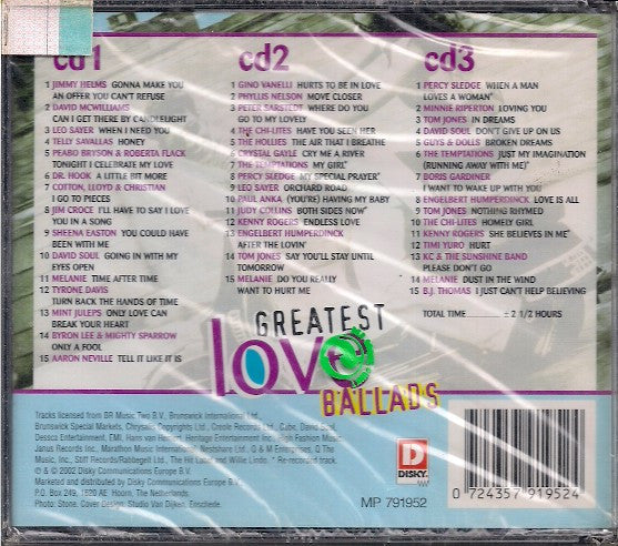 Various : Greatest Love Ballads  (3xCD, Comp)