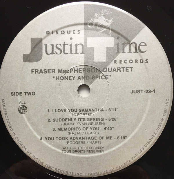 Fraser MacPherson Quartet : Honey And Spice (LP, Album)