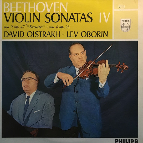 Ludwig van Beethoven, David Oistrach, Lev Oborin : Violin Sonatas No. 9 In A, No. 4 In A (LP)