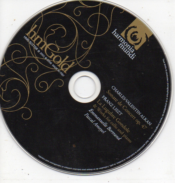 Charles-Valentin Alkan / Franz Liszt - Emmanuelle Bertrand, Pascal Amoyel : Sonate De Concert Op. 47 / La Lugubre Gondole & Works For Cello And Piano (CD, Album, RE)
