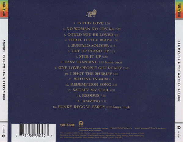 Bob Marley & The Wailers : Legend (The Best Of Bob Marley & The Wailers) (CD, Comp, RE, RM)
