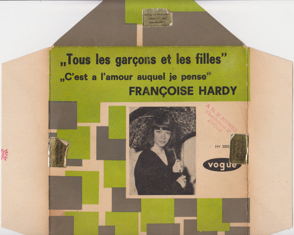 Françoise Hardy : Tous Les Garçons Et Les Filles (7", Single, Car)