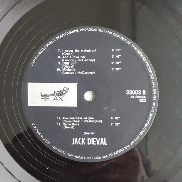 Jack Dieval Et Son Quartett : Relaxez-Vous Avec Jack Dieval Et Son Quartette (LP, Album)