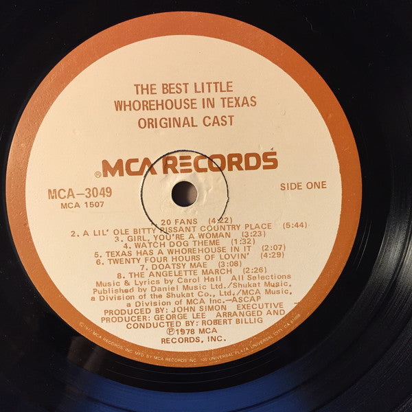 Carol Hall (4) - Original Cast* : The Best Little Whorehouse In Texas (LP, Album)