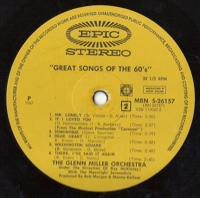 The Glenn Miller Orchestra : Great Songs Of The 60's / Glenn Miller Time  (LP, Album)