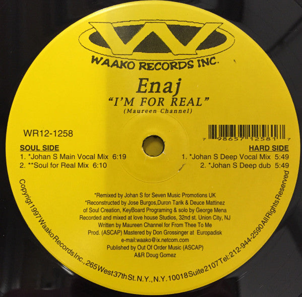 Enaj : I'm For Real (12")