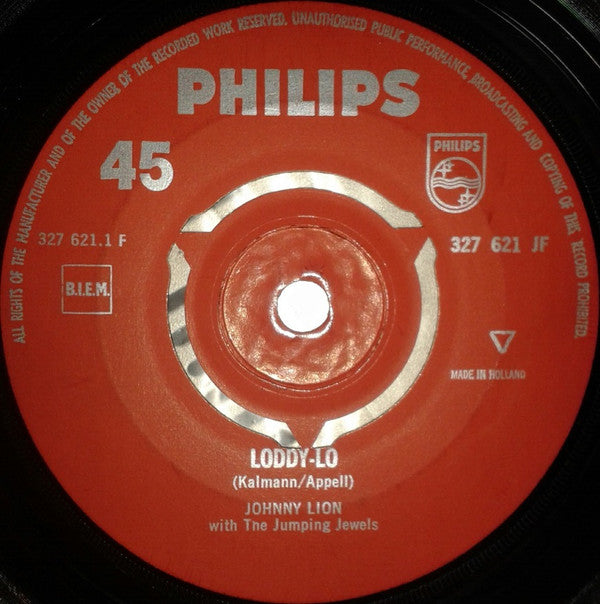 Johnny Lion With The Jumping Jewels : Loddy-Lo / Tra-La-La-La Suzi  (7", Single)