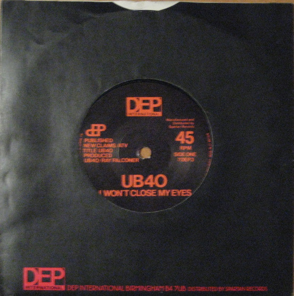 UB40 : I Won't Close My Eyes (7", Single)