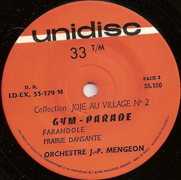 Jean-Paul Mengeon Et Son Orchestre : Gym.Parade (7", EP)