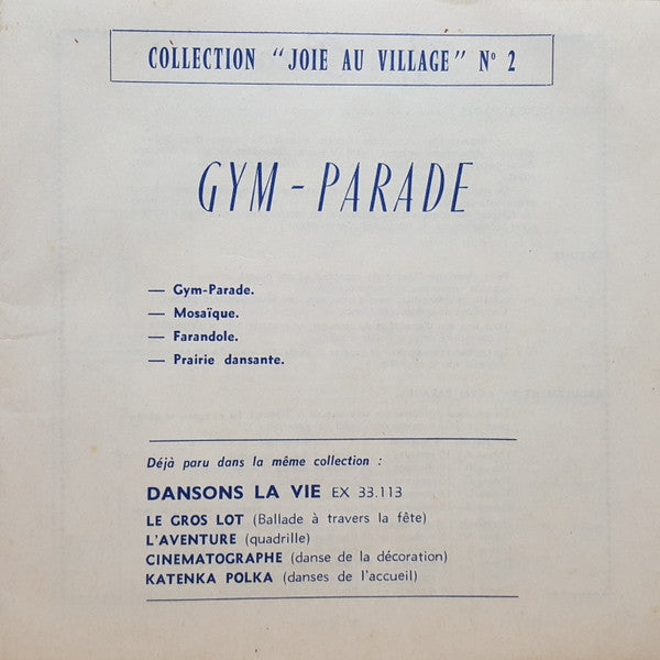 Jean-Paul Mengeon Et Son Orchestre : Gym.Parade (7", EP)