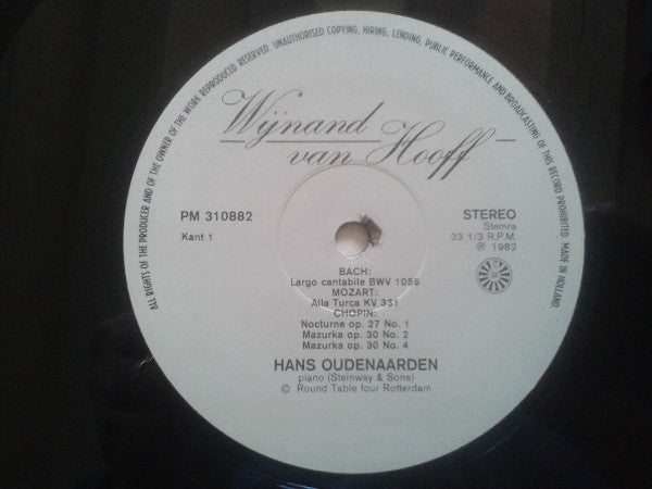 Hans Oudenaarden : Pianissimo (LP, Album, S/Edition)