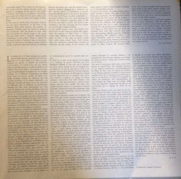 Johann Sebastian Bach : Jagd-Kantate • Hunting Cantata • Cantate De Chassee  Bwv 208 (LP)