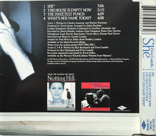 Elvis Costello : She (CD, Single)
