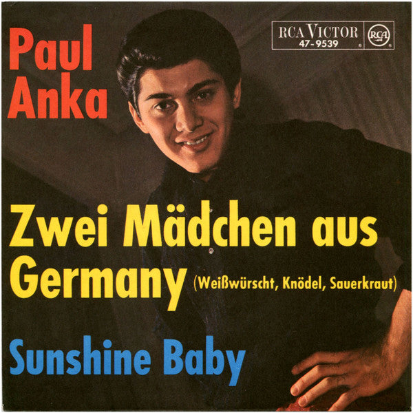 Paul Anka : Zwei Mädchen Aus Germany (7", Single)