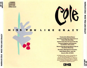 Natalie Cole : Miss You Like Crazy  (CD, Single, Promo)