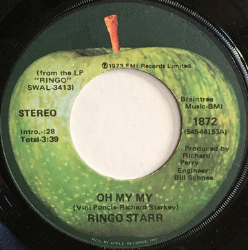 Ringo Starr : Oh My My (7", Single, Win)