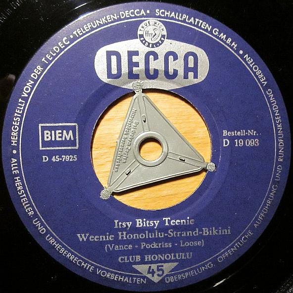 Club Honolulu : Itsy Bitsy Teenie Weenie Honolulu Strand Bikini (7", Single)