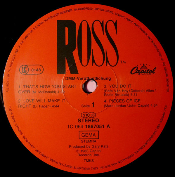Diana Ross : Ross (LP, Album, DMM)
